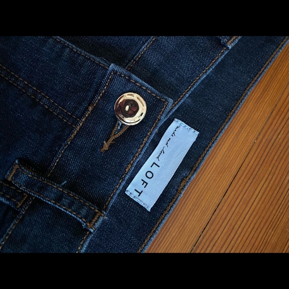 LOFT Gilded Button High Rise Skinny Jeans - Picture 4 of 5